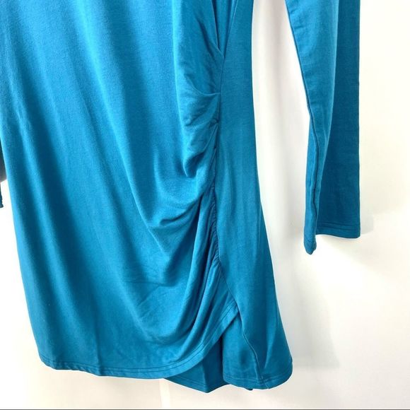 Blue Long Sleeved Fall Dress - Picture 4 of 7